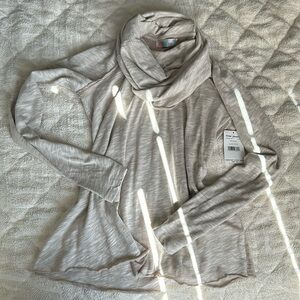 NWT Free People Cowl Neck Pullover Long Sleeve Oatmeal Beige XS / S